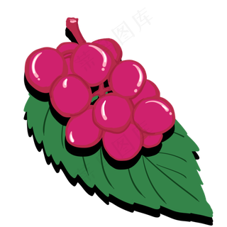 葡萄卡通水果装饰自然
