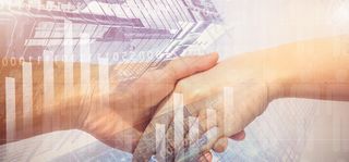 商务金融合作握手数据趋势banner