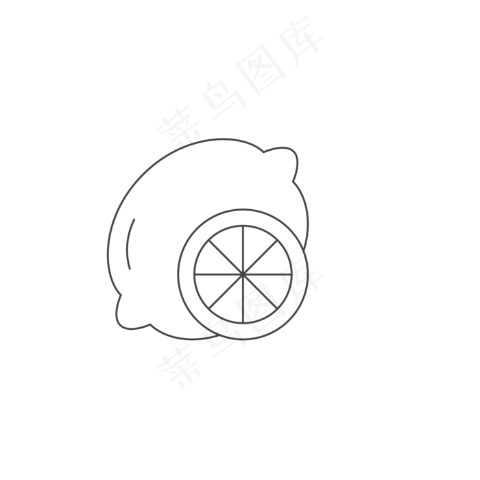 黑色柠檬水果免抠图