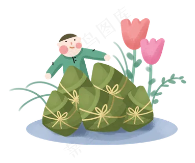 端午节粽子节与男孩食物