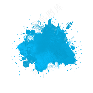 矢量蓝色水墨图案