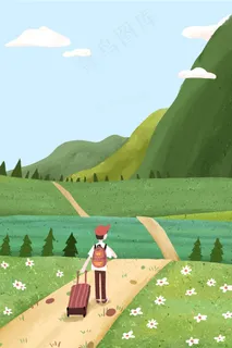 五月假期绿色的旅行