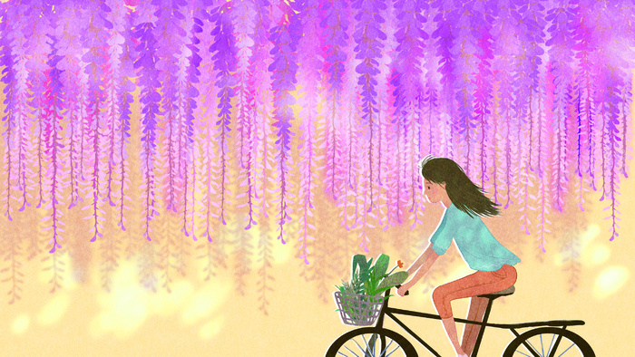 春天你好之紫藤花开(2880X1620(DPI:300))psd模版下载