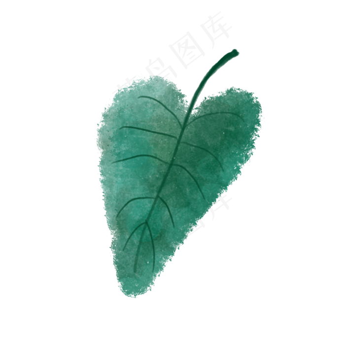 一片绿色叶子PNG免抠素材