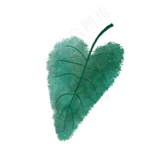 一片绿色叶子PNG免抠素材