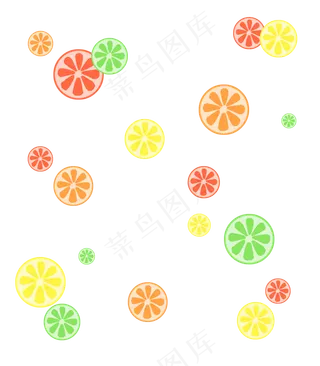 夏日柠檬橙子水果免扣PNG