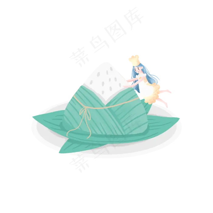 端午节包粽子的女孩(2000X2000(DPI:300))psd模版下载