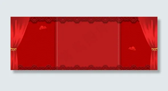 喜结良缘红色中国风婚庆展板