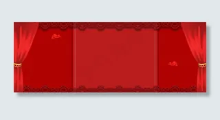 喜结良缘红色中国风婚庆展板