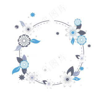 简约唯美清新花朵边框