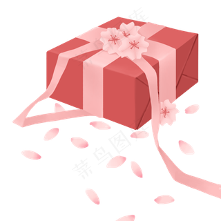 美妆节购物礼盒花瓣