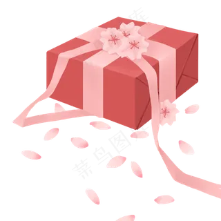 美妆节购物礼盒花瓣