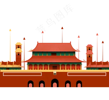 隆重喜庆的*城门 隆重喜庆的*城门