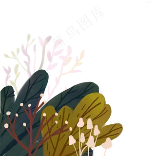 卡通春天植物装饰下载