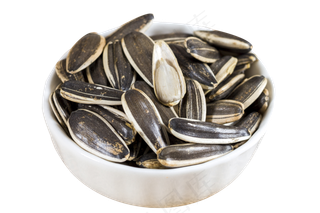 白色盘子里的葵瓜子,免抠元素