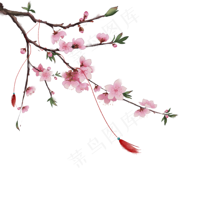 古风桃花(2000X2000(DPI:72))psd模版下载