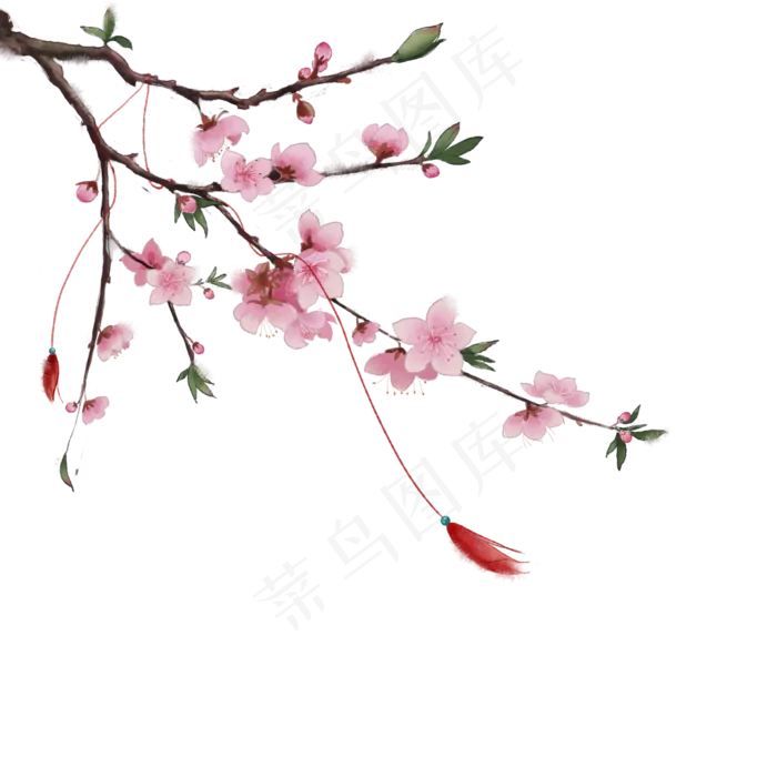 古风桃花(2000X2000(DPI:72))psd模版下载