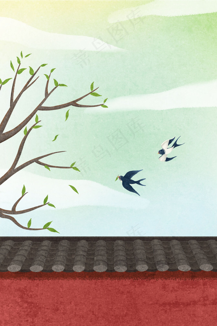 二十四节气 立春 节气(3545X5315(DPI:300))psd模版下载