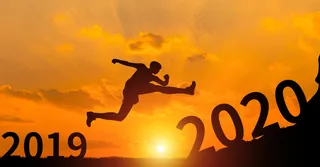 日落剪影跨越2020