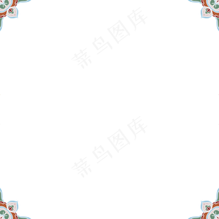 国潮风中式复古花纹边框