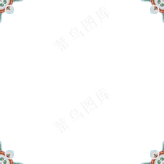 国潮风中式复古花纹边框