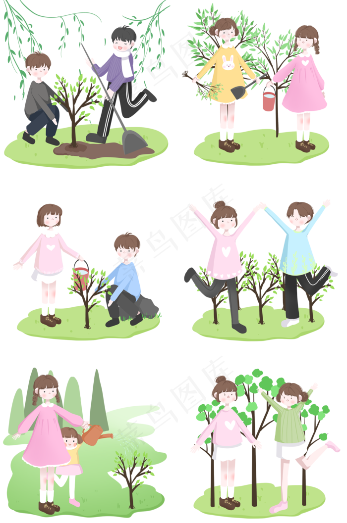 春天绿意盎然鸟语花香