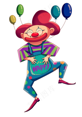 愚人节小丑免扣元素,免抠元素