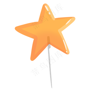 儿童节棒棒糖橙色