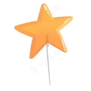 儿童节棒棒糖橙色