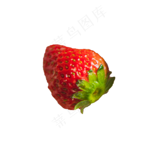 一颗草莓实拍免抠
