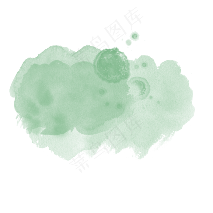 清新水彩绿色晕染(2000X2000(DPI:300))psd模版下载