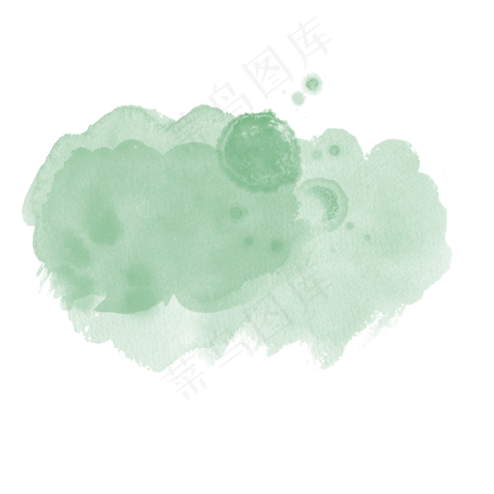清新水彩绿色晕染(2000X2000(DPI:300))psd模版下载