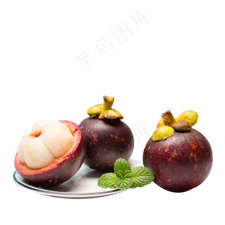 一盘水果山竹免扣图