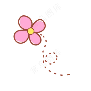涂鸦粉色花朵