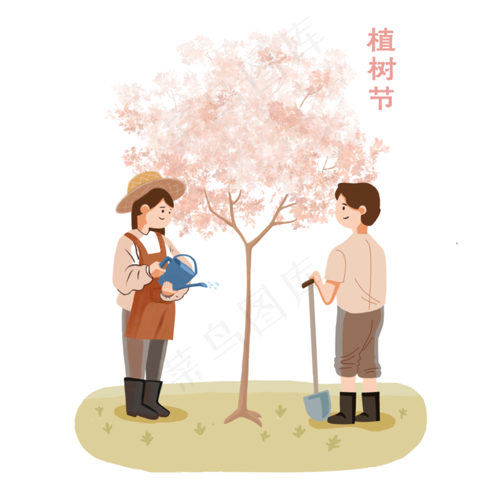 植树节劳动树苗樱花春天保护自然(4000X4000(DPI:400))psd模版下载