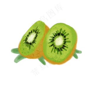 水彩小清新蔬菜水果奇异果猕猴桃