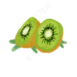 水彩小清新蔬菜水果奇异果猕猴桃 水彩小清新蔬菜水果奇异果猕猴桃