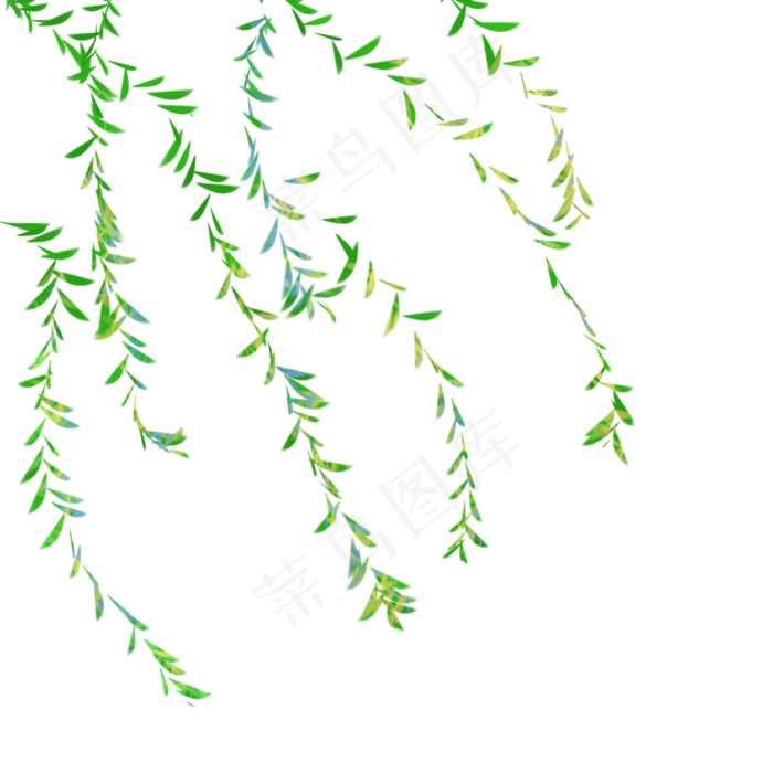 春天柳树枝发新芽清明节上行(2000X2000(DPI:300))psd模版下载