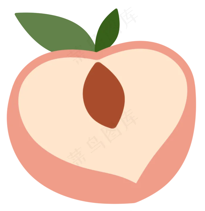 扁平风可爱手绘水果桃子(2560X2632(DPI:300))psd模版下载