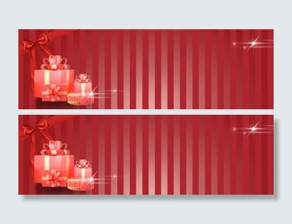 红色礼物主题banner