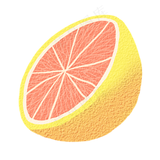 夏季切开的柚子