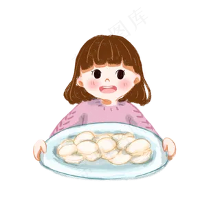 立冬时节给您端来一大盘饺子,免抠元素