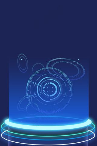 蓝色酷炫科技网络安全PSD分层H5