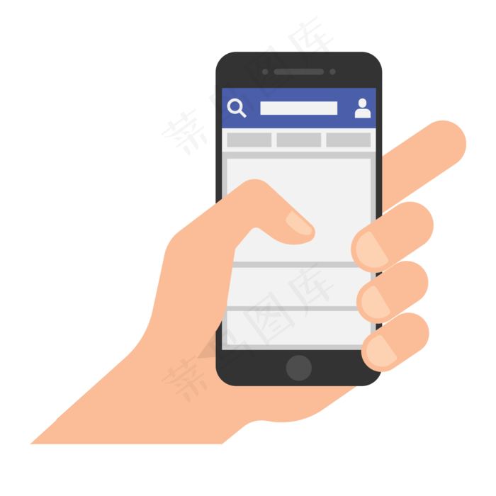 手握手机接听手机,免抠元素