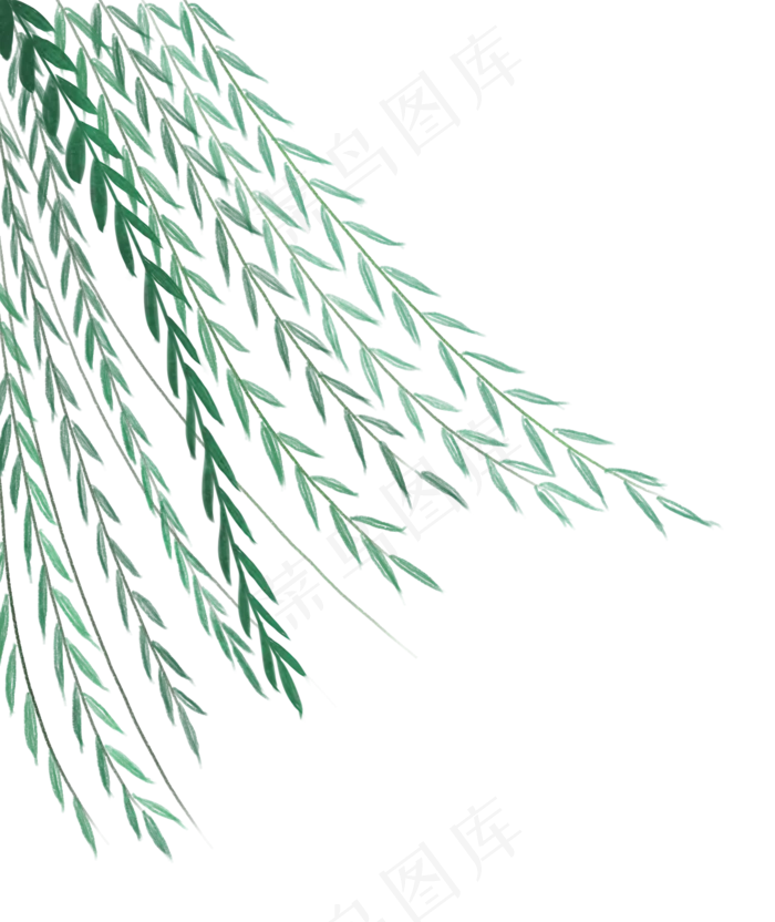 手绘卡通柳树元素(1296X1540(DPI:300))psd模版下载