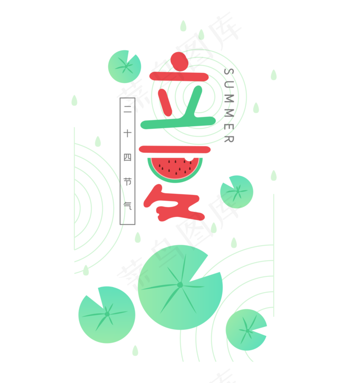 中国节气立夏(3500*3733px 300 dpi )ai矢量模版下载