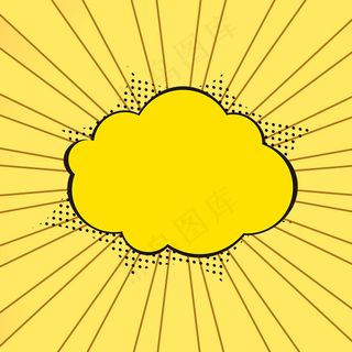 黄色线条漫画放射性红色矢量素材主图