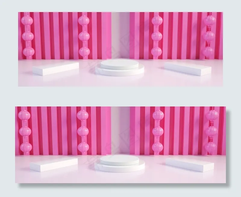 简约C4D风春季上新电商展台