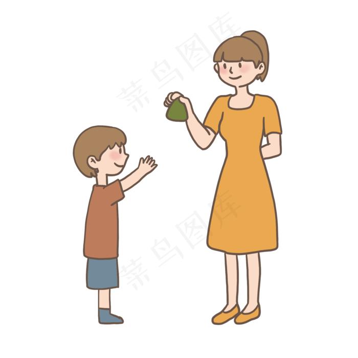 端午节吃粽子包粽子免抠元素下载