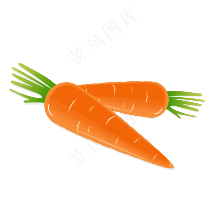 矢量卡通食材胡萝卜